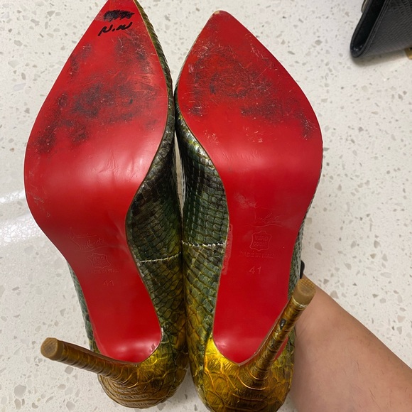 Christian Louboutin Iridescent Reptile Print So Kate Heel Size 41 - Picture 8 of 13